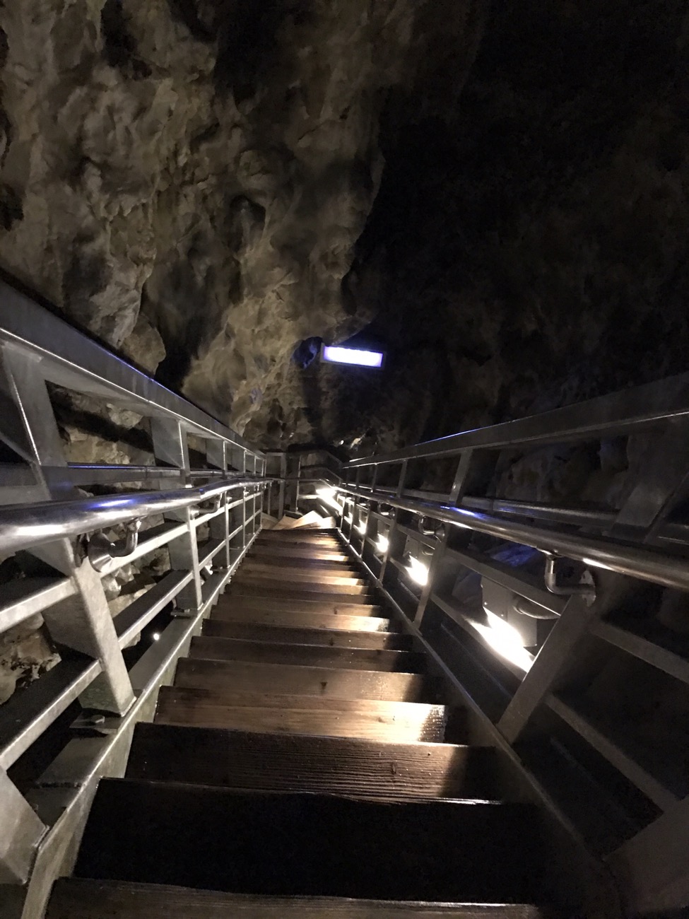 岩泉観光 龍泉洞　下りの階段